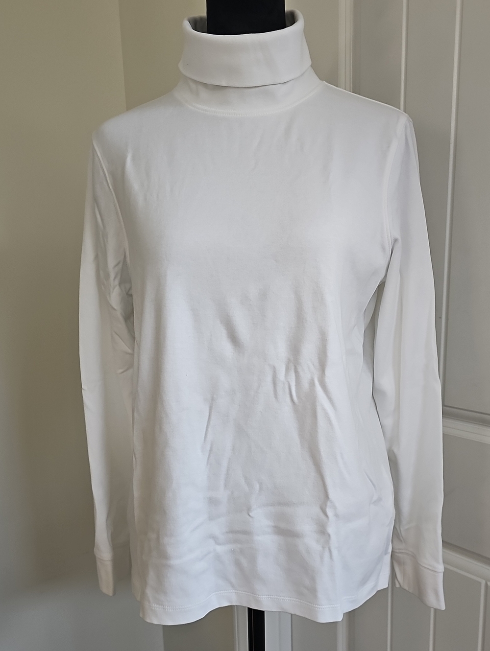 NEW, L.L. Bean Off White Turtlneck Top, Size Medium